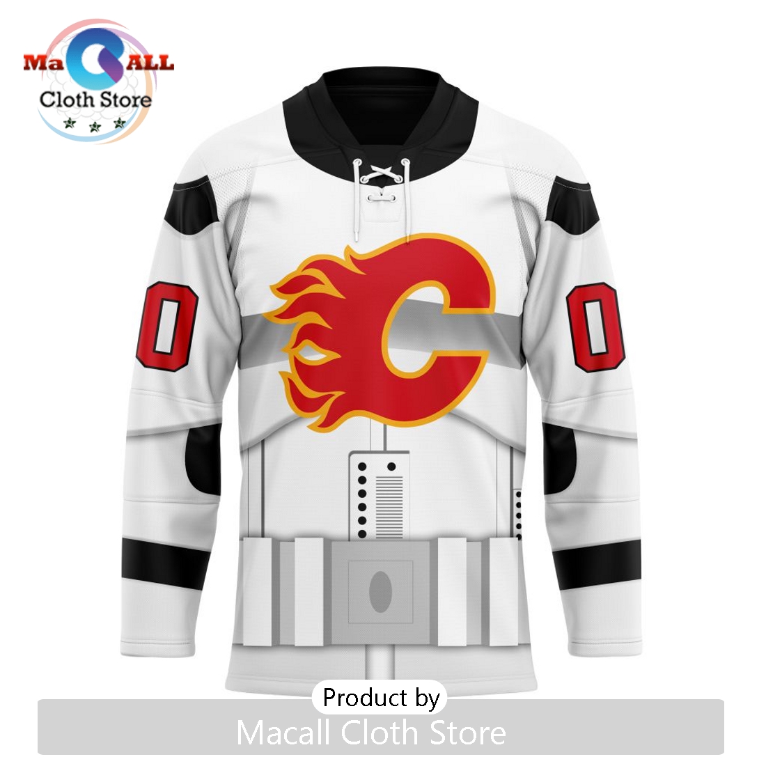 NHL Calgary Flames Custom Star Wars Stormtrooper Hockey Jersey