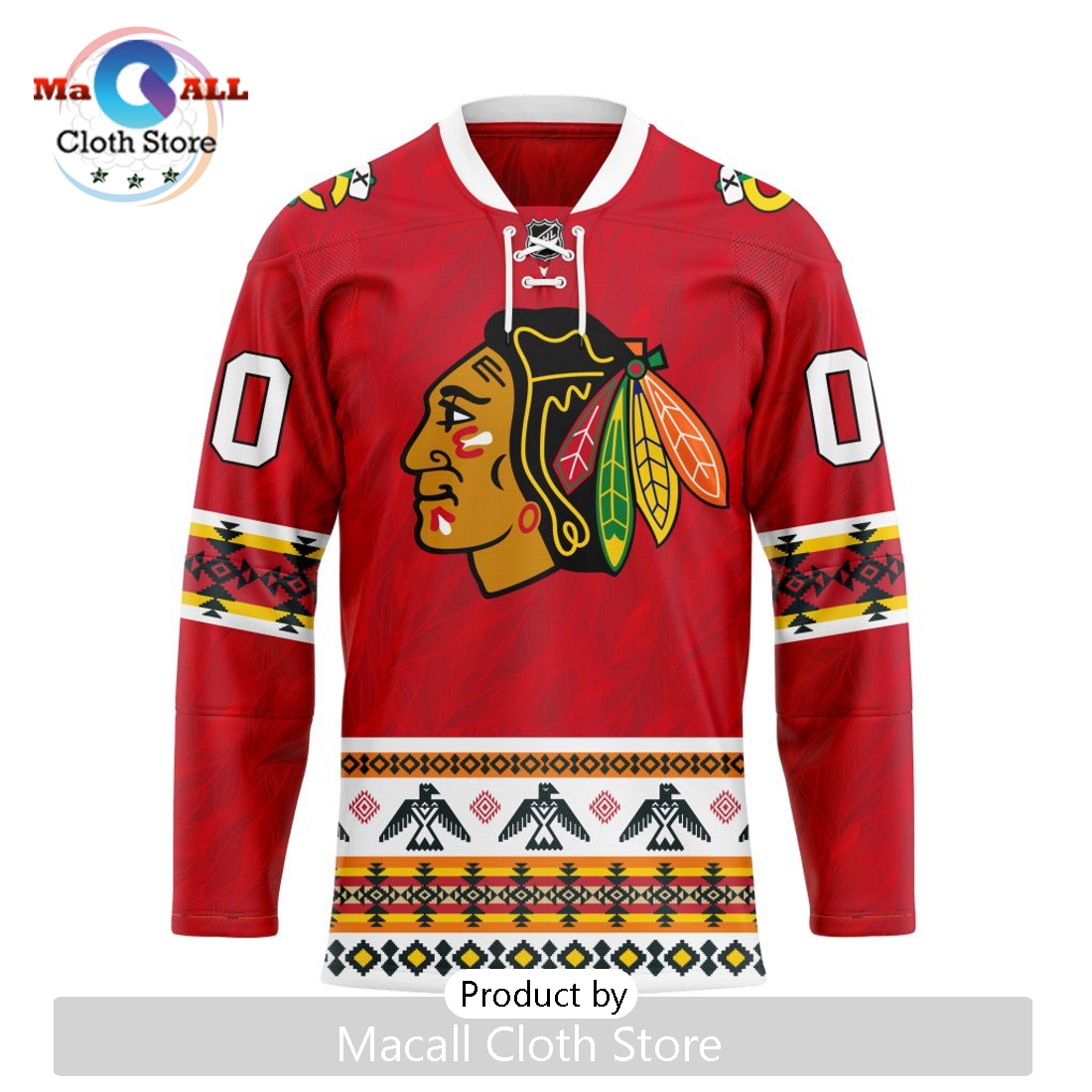 NHL Chicago Blackhawks Custom Native Nike Hockey Jersey
