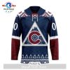 NHL Columbus Blue Jackets Custom Hockey Fights Cancer V-shaped Hockey Jersey