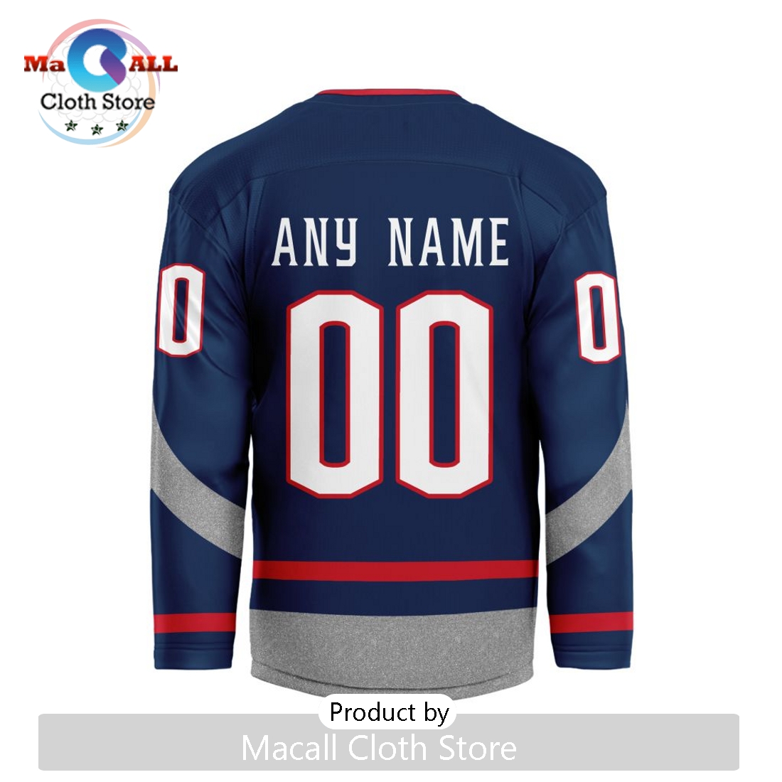 NHL Columbus Blue Jackets Custom 2025 Stadium Series V-shaped Hockey Jersey