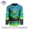 NHL Minnesota Wild Custom Home Mix Away Hockey Jersey