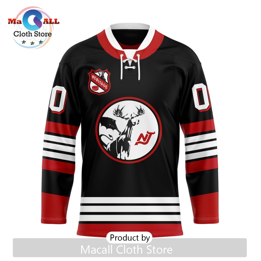 NHL New Jersey Devils Custom Heritage New Hockey Jersey