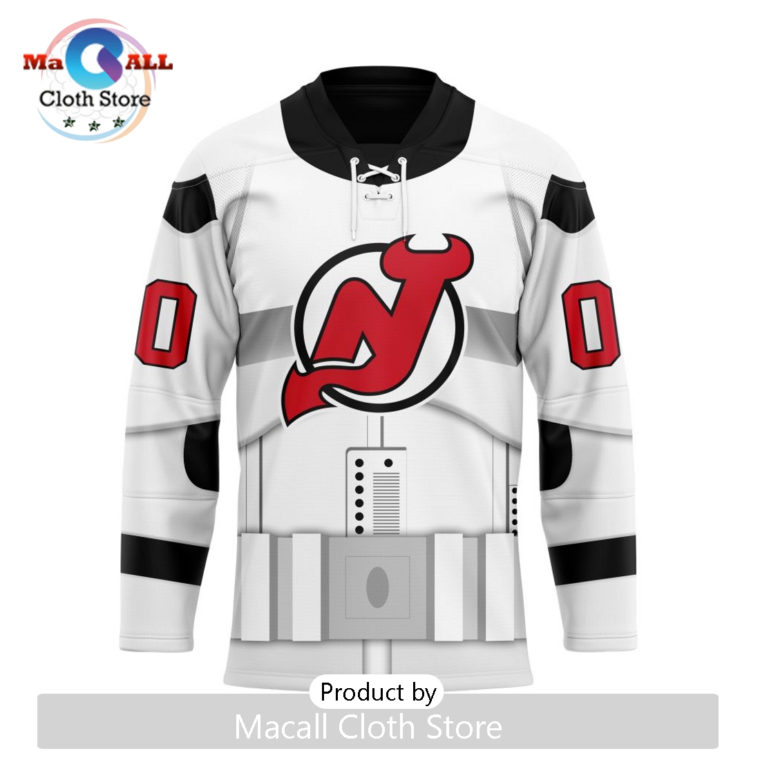 NHL New Jersey Devils Custom Star Wars Stormtrooper Hockey Jersey