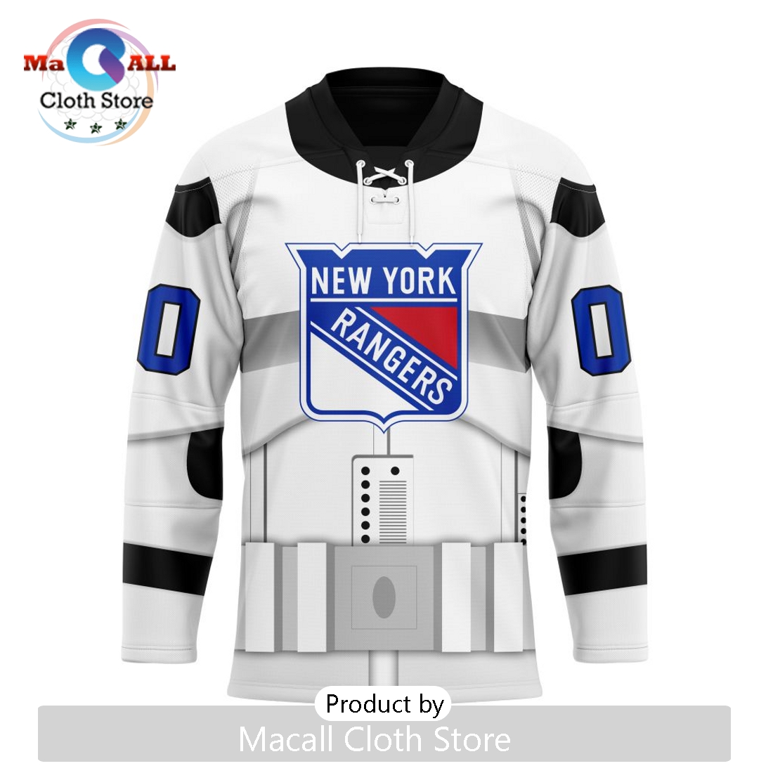 NHL New York Rangers Custom Star Wars Stormtrooper Hockey Jersey