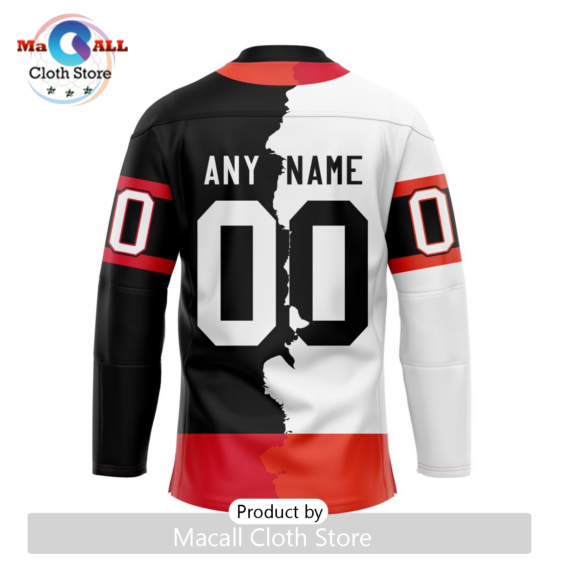 NHL Ottawa Senators Custom Home Mix Away Hockey Jersey