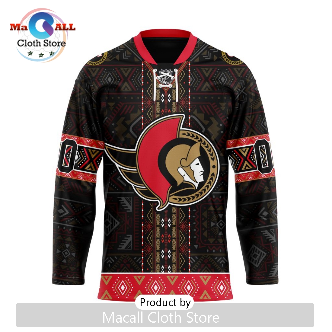 NHL Ottawa Senators Custom Native Nike Hockey Jersey