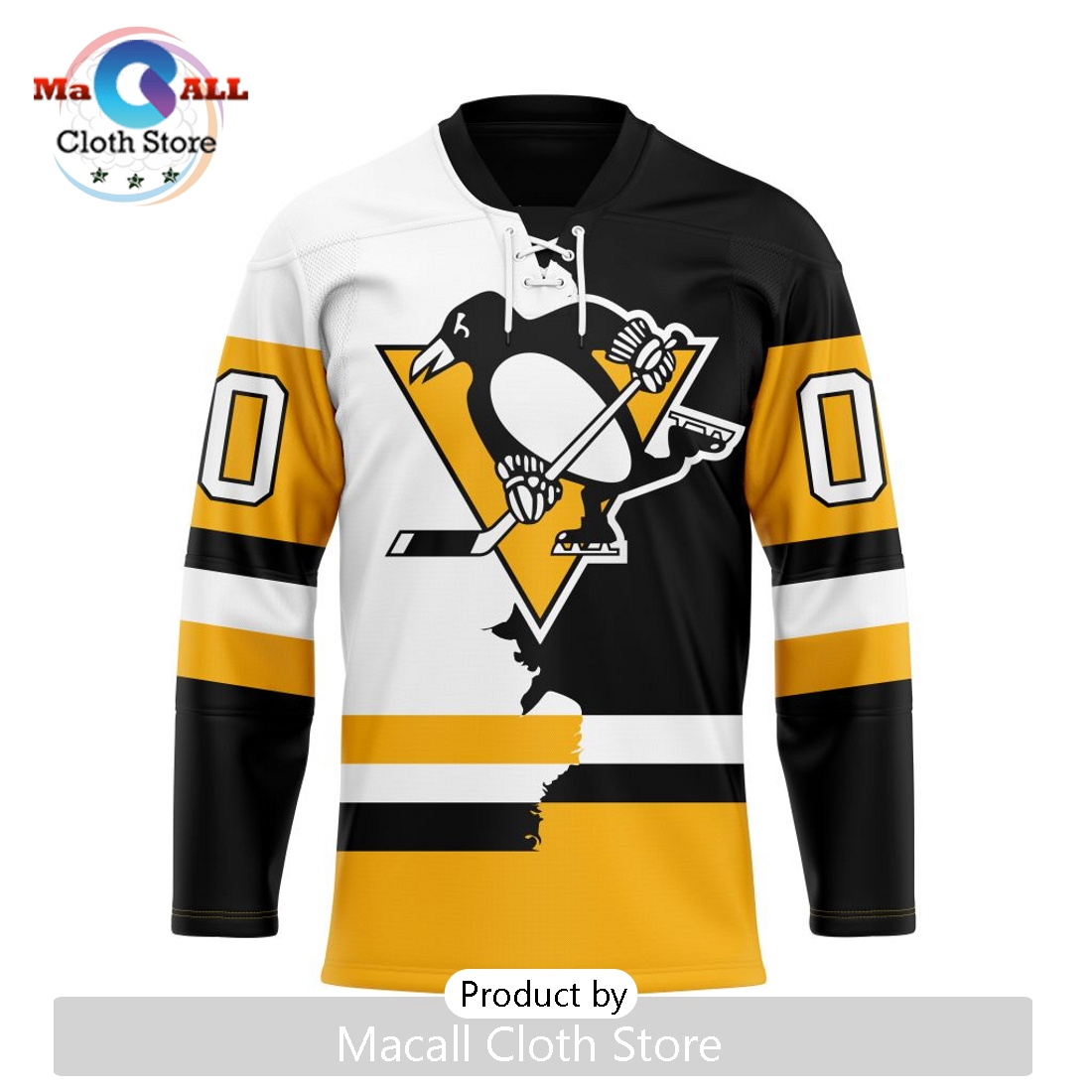 NHL Pittsburgh Penguins Custom Home Mix Away Hockey Jersey