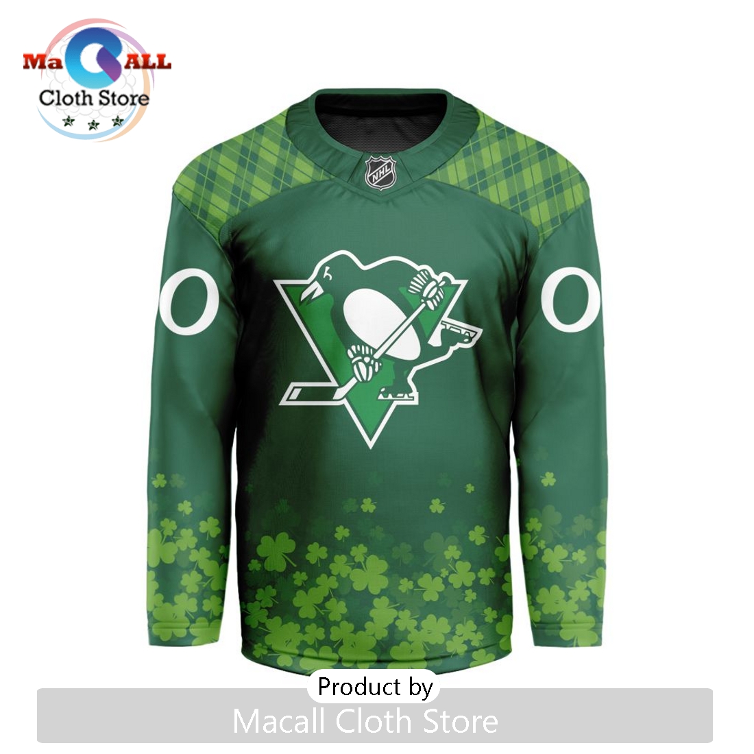 NHL Pittsburgh Penguins Limited For St.Patrick’s Day V-shaped Hockey Jersey