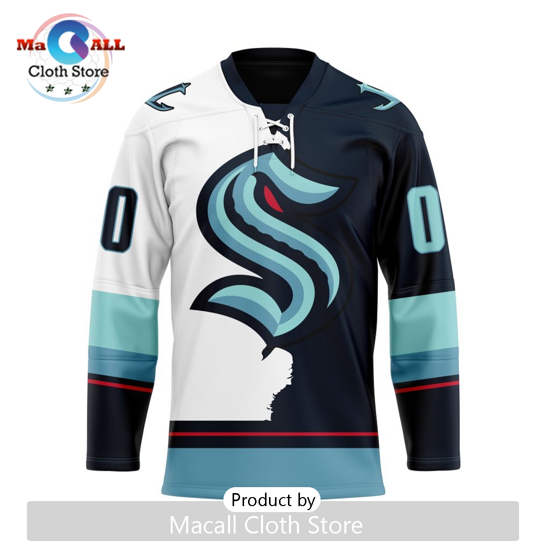 NHL Seattle Kraken Custom Home Mix Away Hockey Jersey