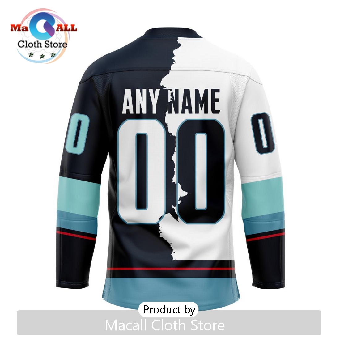 NHL Seattle Kraken Custom Home Mix Away Hockey Jersey