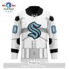 NHL Detroit Red Wings Custom Hockey Fights Cancer V-shaped Hockey Jersey