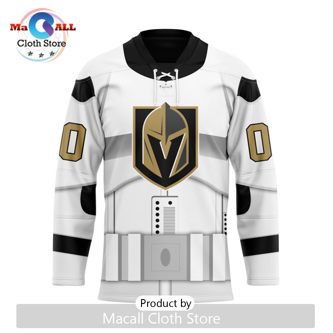 NHL Vegas Golden Knights Custom Star Wars Stormtrooper Hockey Jersey