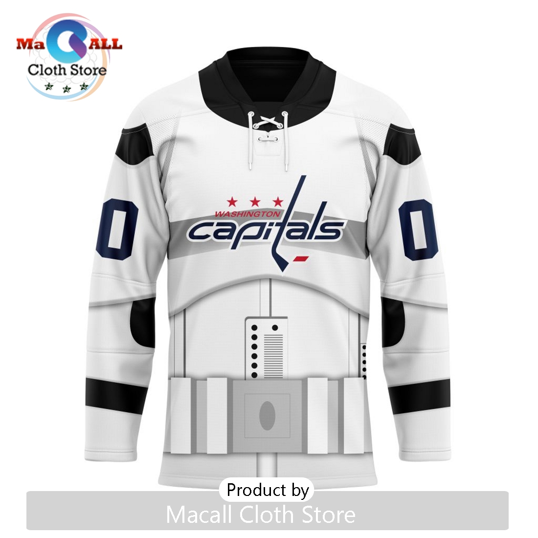 NHL Washington Capitals Custom Star Wars Stormtrooper Hockey Jersey