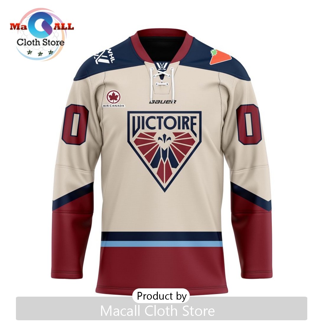 PWHL Montreal Victoire Custom Away Lace Hockey Jersey