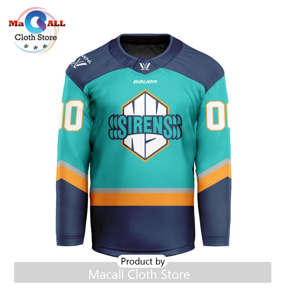 PWHL New York Sirens Custom 2024-2025 Home V-shaped Hockey Jersey