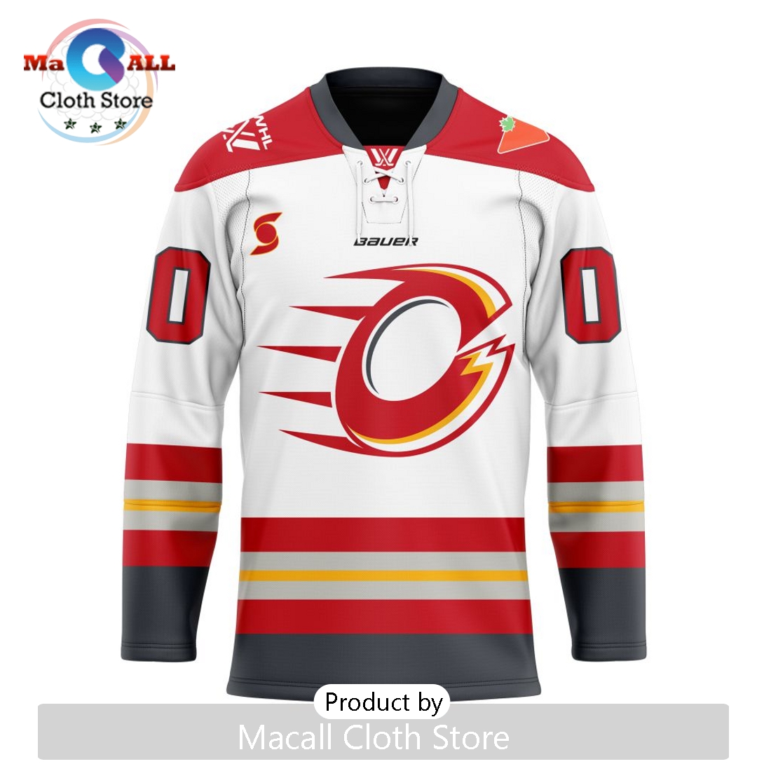 PWHL Ottawa Charge Custom Away Lace Hockey Jersey