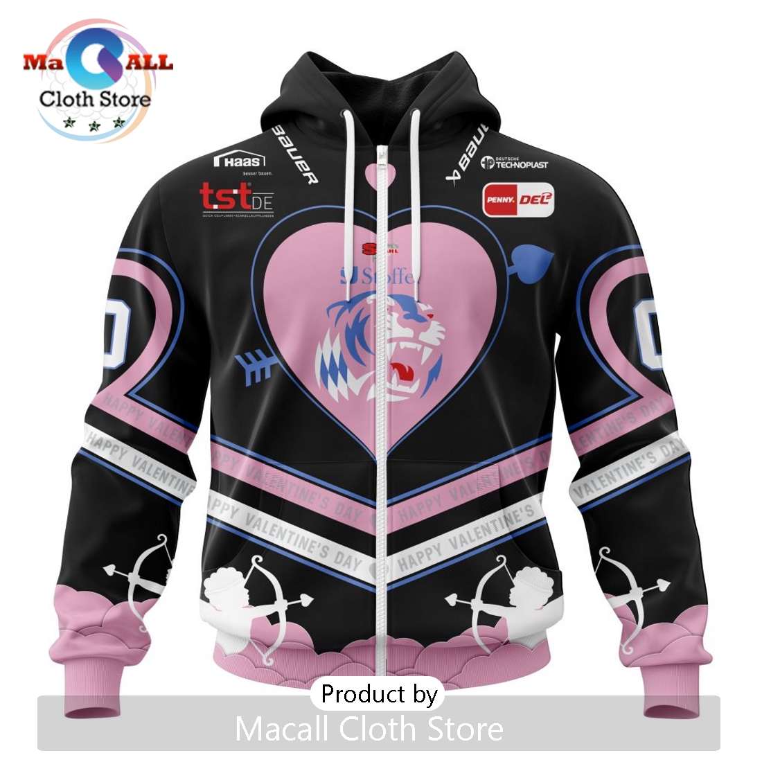 Straubing Tigers Custom Happy Valentine’s Day Hoodie