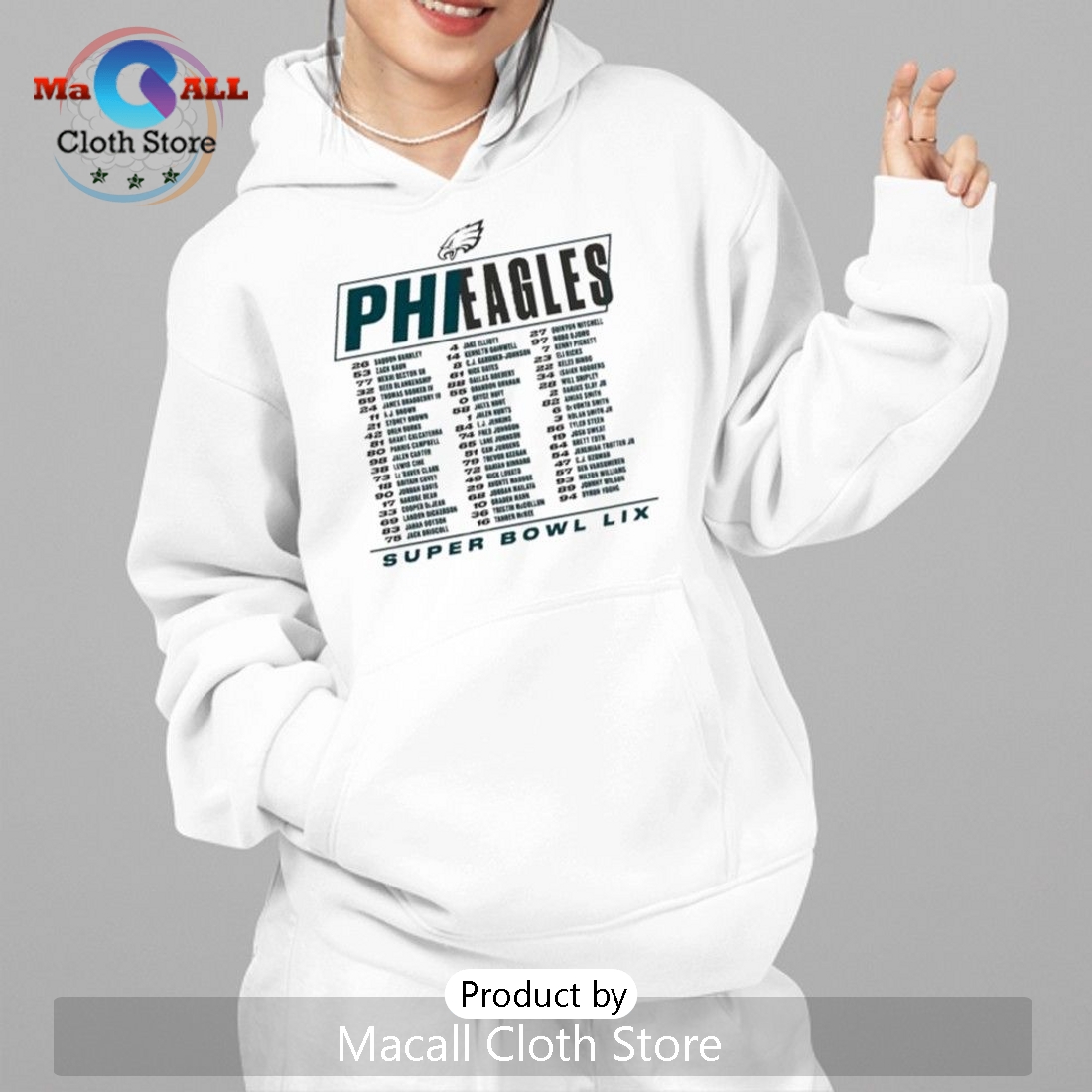 Philadelphia Eagles Roster Super Bowl LIX T-Shirt