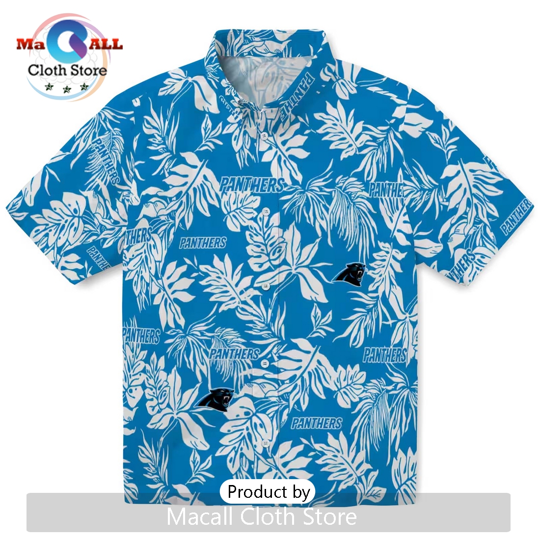 Carolina Panthers Tropical Leaf Hawaiian Shirt