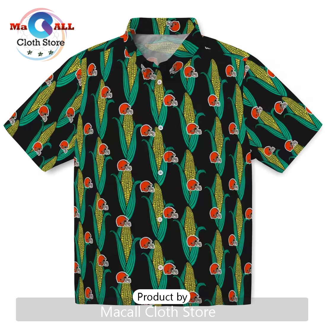 Cleveland Browns Corn Motifs Hawaiian Shirt