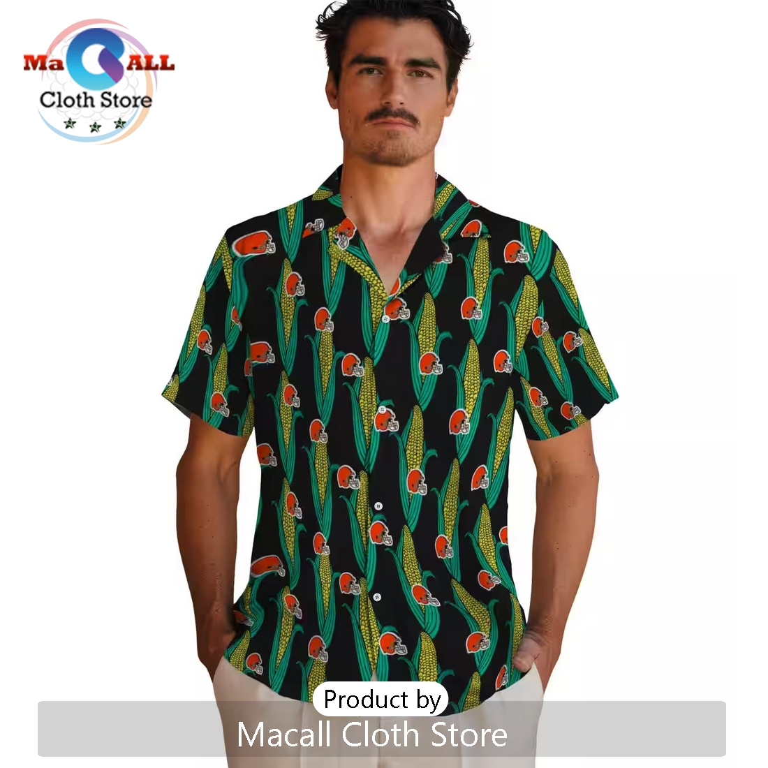 Cleveland Browns Corn Motifs Hawaiian Shirt