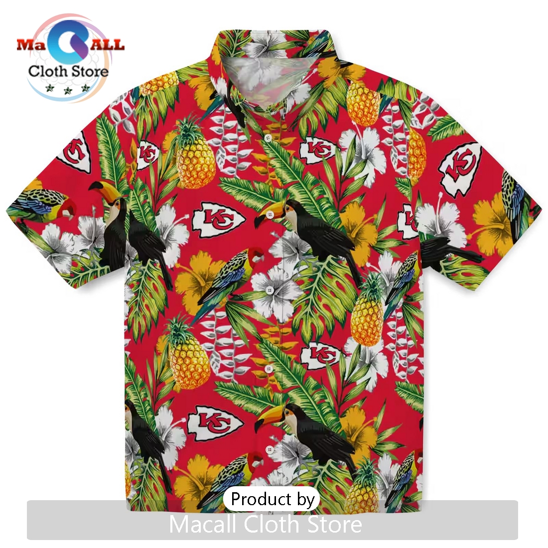Custom Kansas City Chiefs Tropical Toucan Hawaiian Shirt