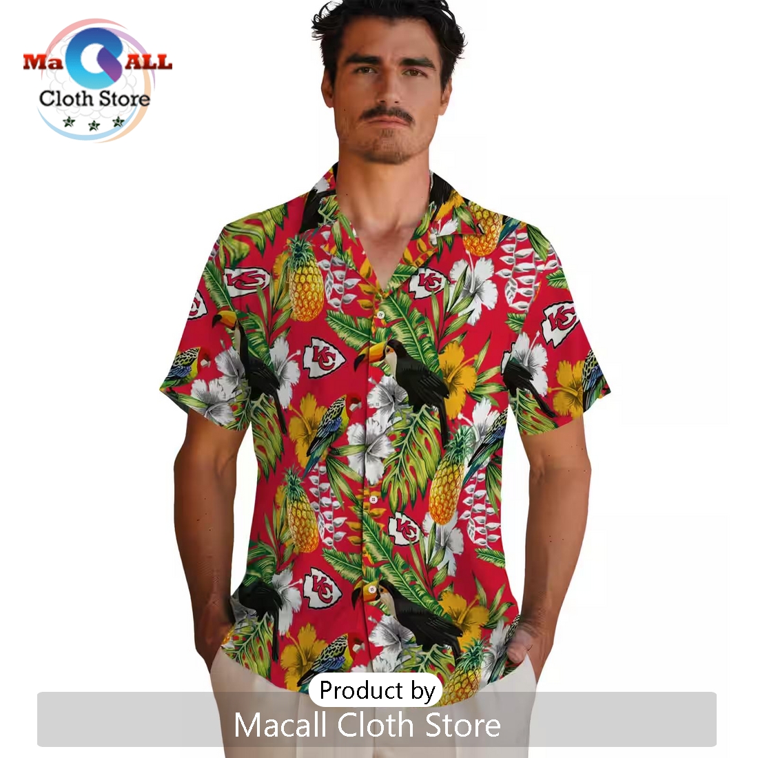 Custom Kansas City Chiefs Tropical Toucan Hawaiian Shirt