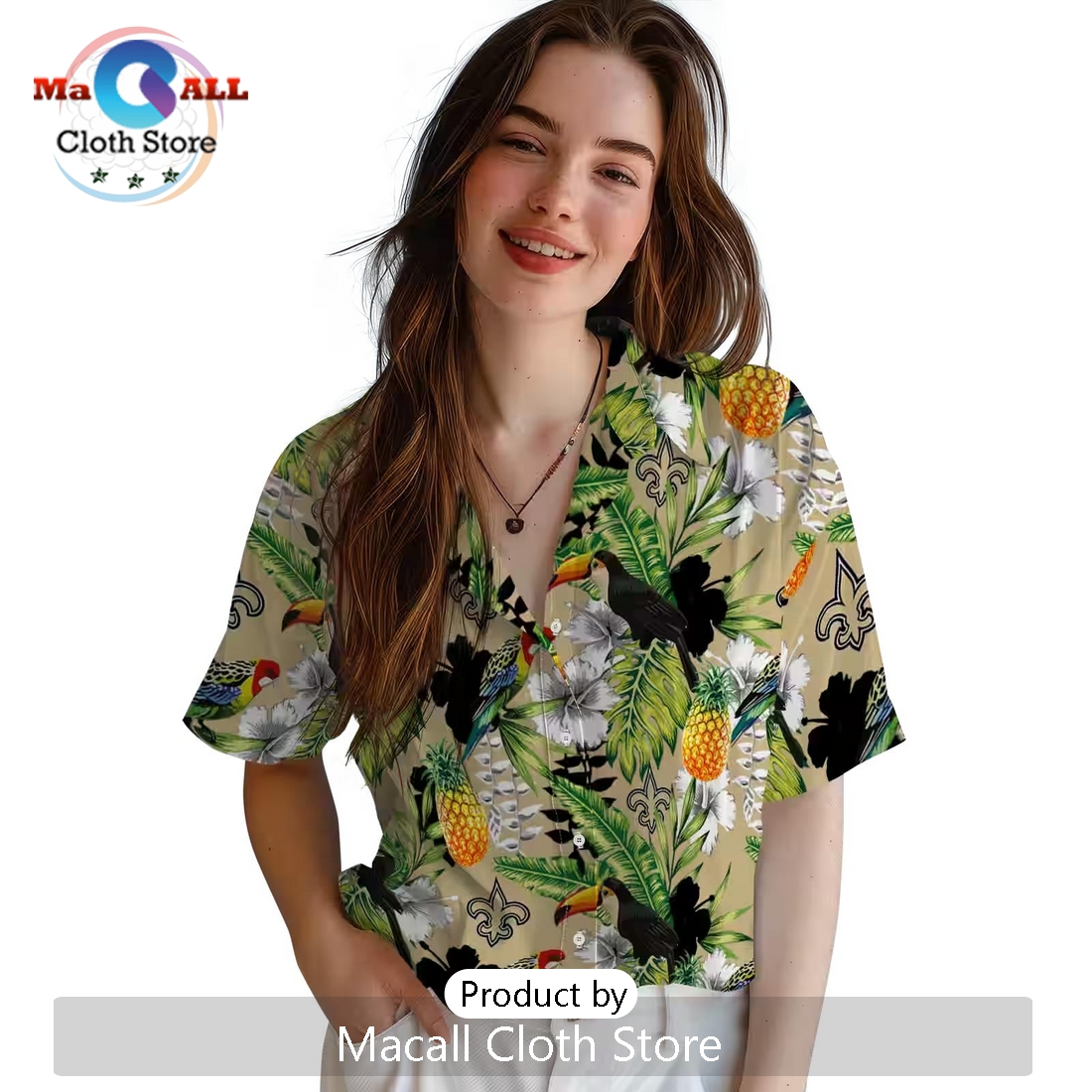 Custom New Orleans Saints Tropical Toucan Hawaiian Shirt Custom New Orleans Saints Tropical Toucan Hawaiian Shirt