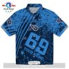 Chicago Bears Leafy Palms Blue Hawaiian Shirt