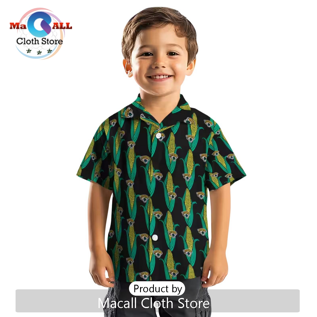 Jacksonville Jaguars Corn Motifs Hawaiian Shirt Jacksonville Jaguars Corn Motifs Hawaiian Shirt