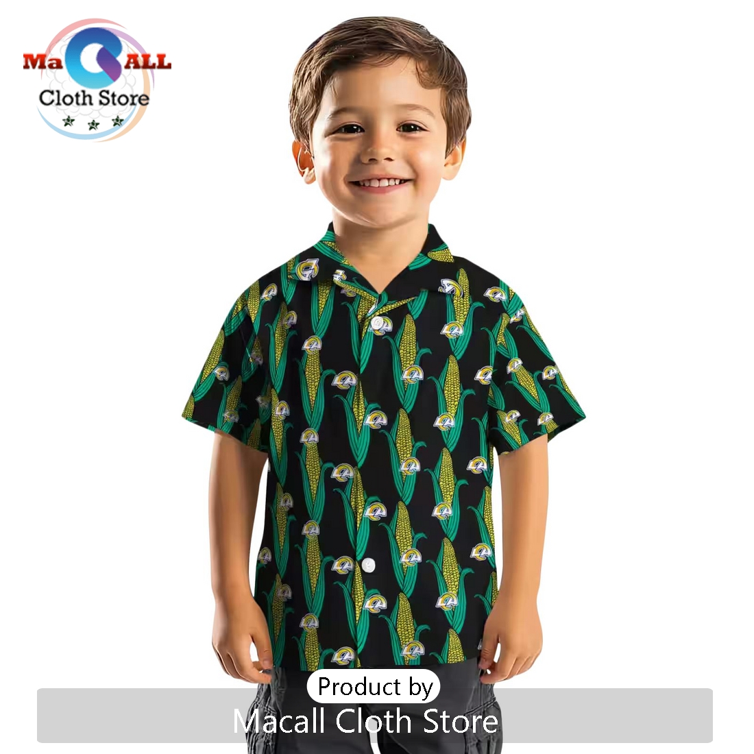 Los Angeles Rams Corn Motifs Hawaiian Shirt Los Angeles Rams Corn Motifs Hawaiian Shirt