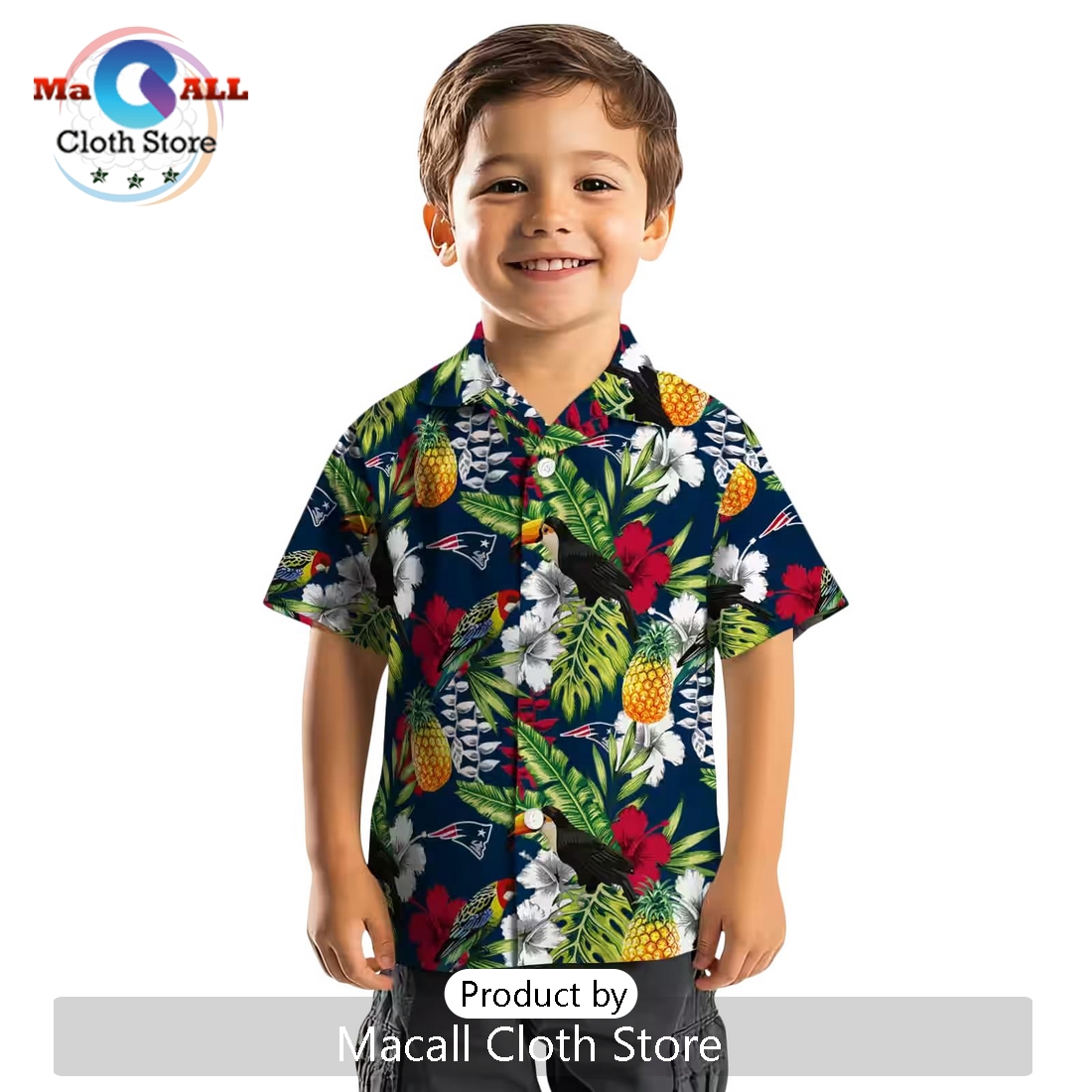 New England Patriots Tropical Toucan Hawaiian Shirt New England Patriots Tropical Toucan Hawaiian Shirt
