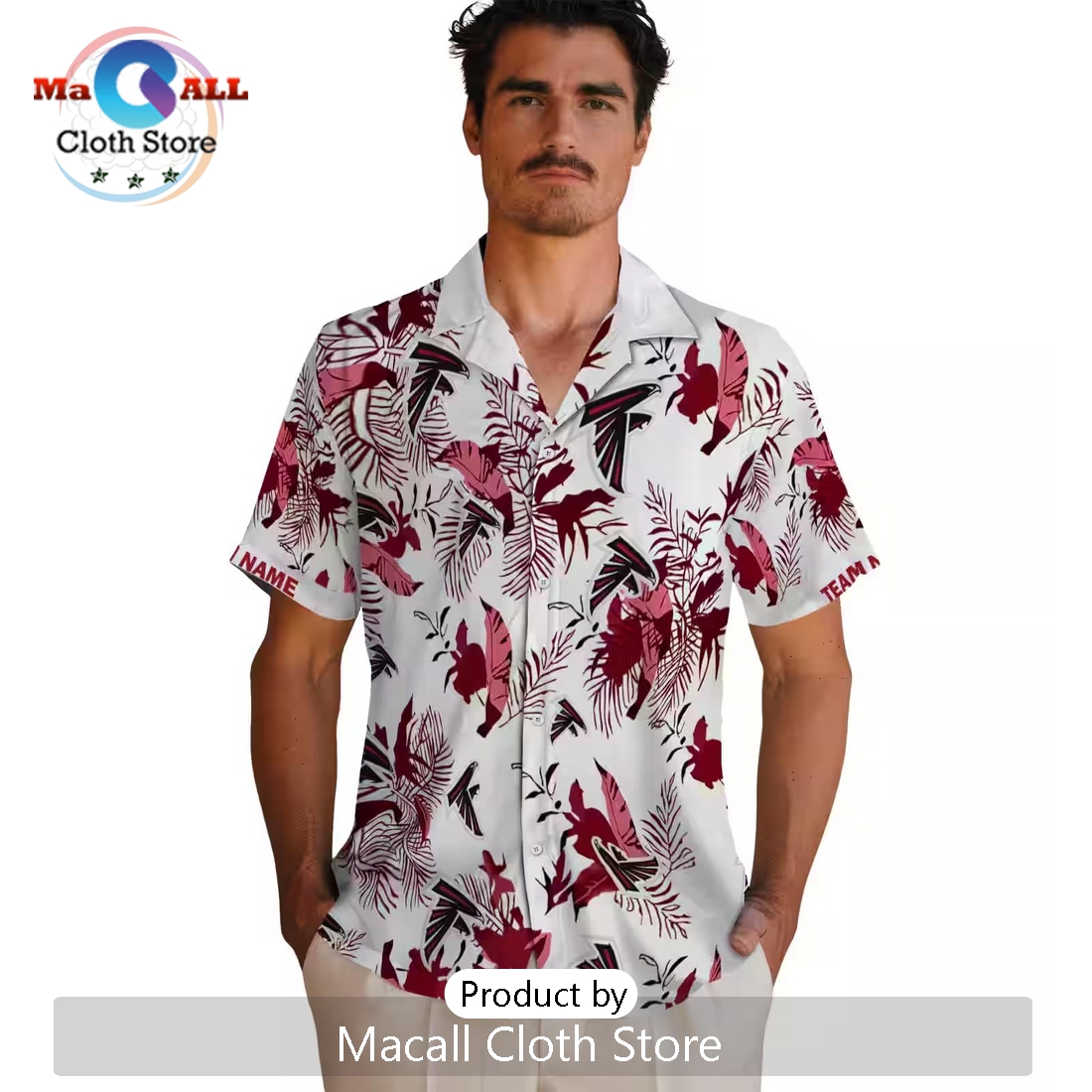 Personalized Atlanta Falcons Botanical Theme Hawaiian Shirt