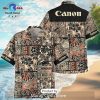 Canon Hand Drawn Tropical Palm Photography Summer Hawaiian Shirt