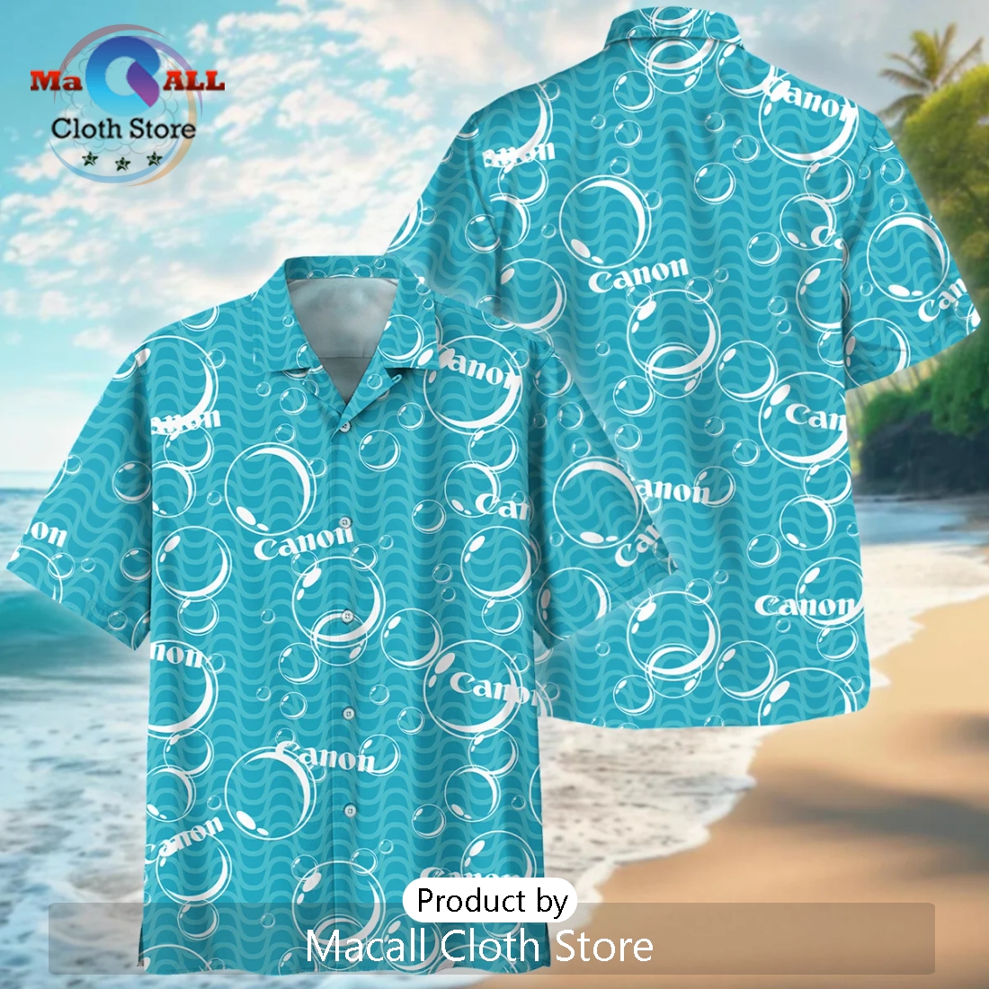 Canon Soap Bubbles Pattern Photography Summer Hawaiian Shirt