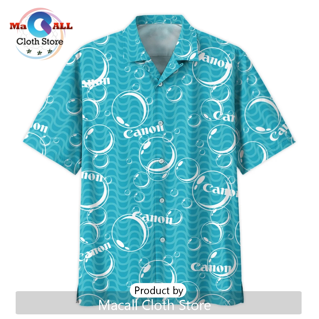 Canon Soap Bubbles Pattern Photography Summer Hawaiian Shirt