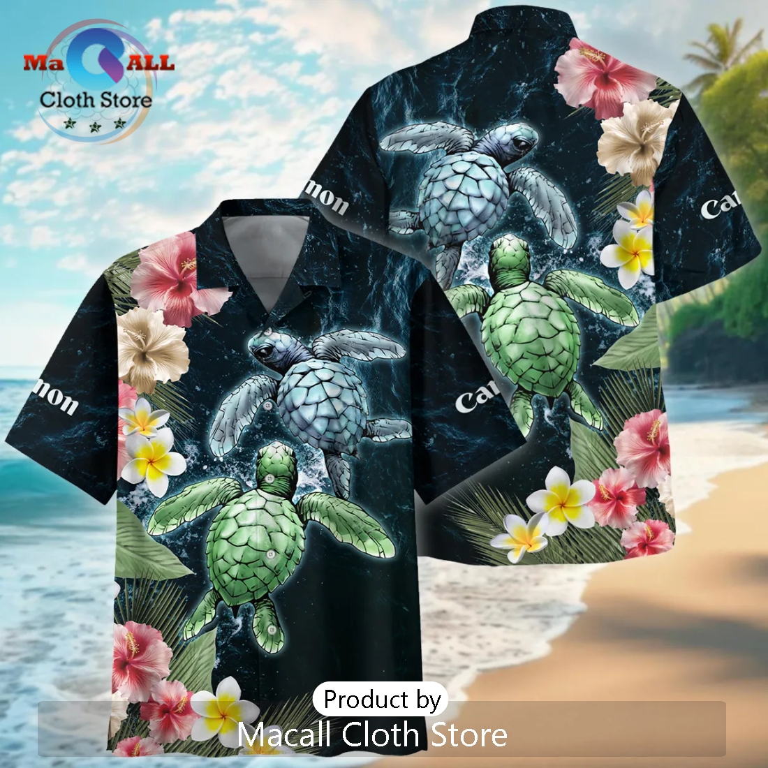 Canon Turtle Dance With Flower Photography Summer Hawaiian Shirt