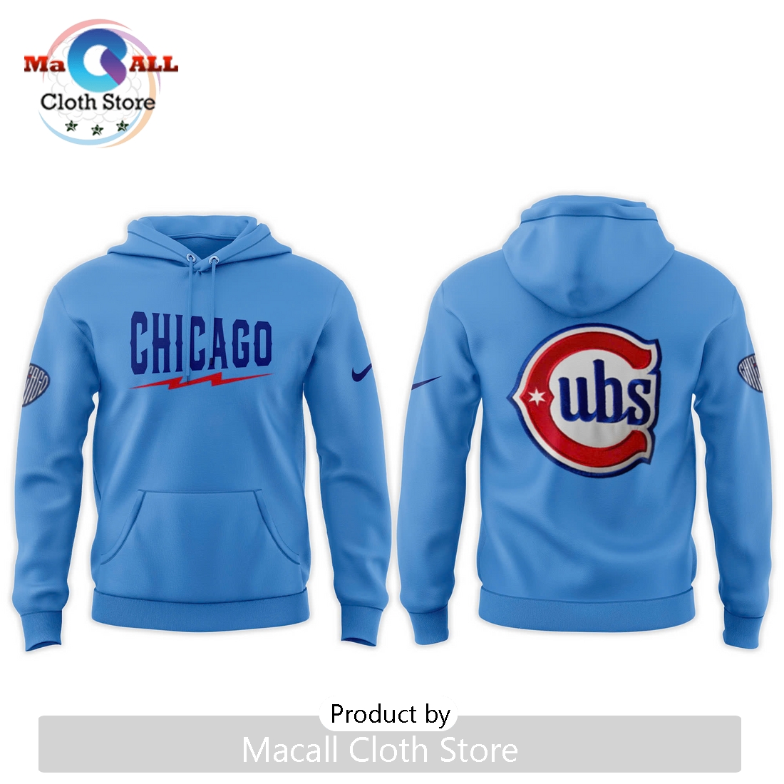 Chicago Cubs Blue New Uniform Nike Hoodie 3D