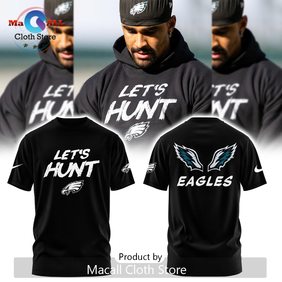Philadelphia Eagles Let’s Hunt Fleece Hoodie 3D