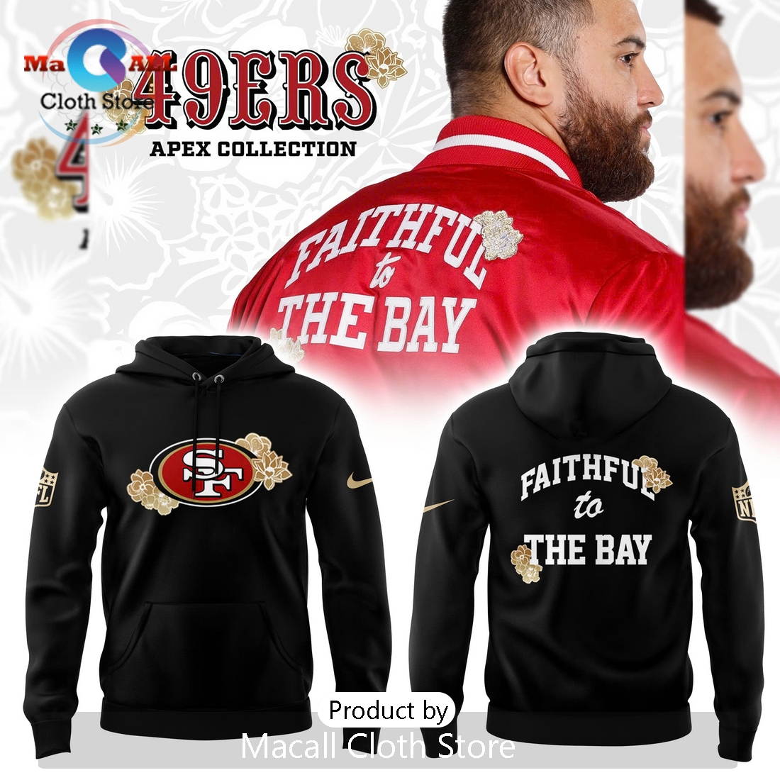 San Francisco 49ers Apex Faithful To The Bay Hoodie 3D