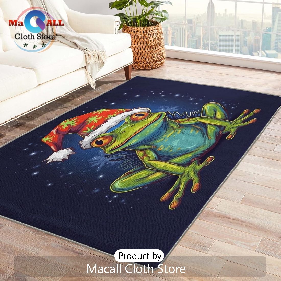 Christmas Frog Rug & Home Décor