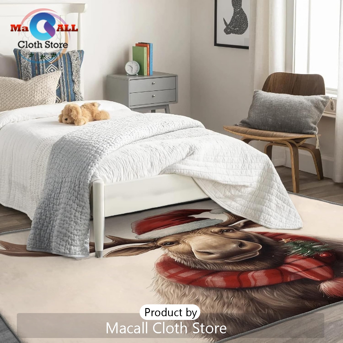 Christmas Moose Rug & Home Décor