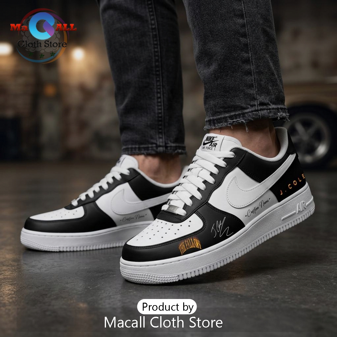 J. Cole The Fall Off Tour 2026 Signature Air Force 1 Sneakers