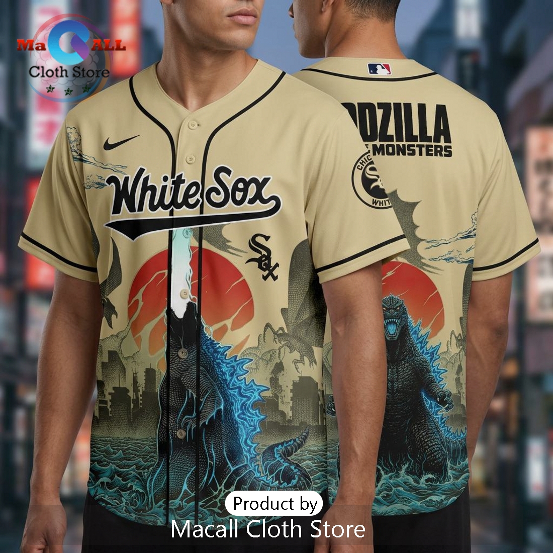 Godzilla White Sox King of the Monsters Limited Edition Baseball Jersey Godzilla White Sox King of the Monsters Limited Edition Baseball Jersey