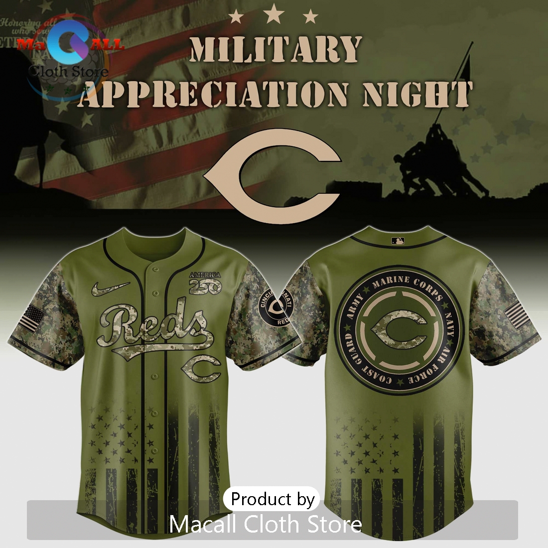 Cincinnati Reds Military Appreciation 2026 Limited Edition Jersey