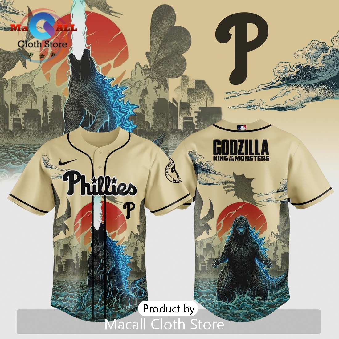 Philadelphia Phillies Godzilla King of Monsters Limited Edition Jersey