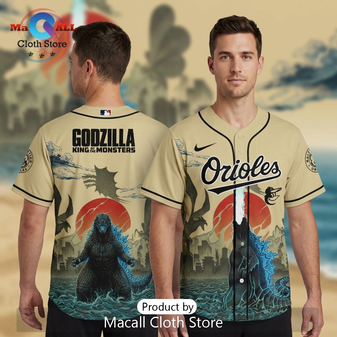 Godzilla Orioles King of The Monsters Limited Edition Baseball Jersey Godzilla Orioles King of The Monsters Limited Edition Baseball Jersey