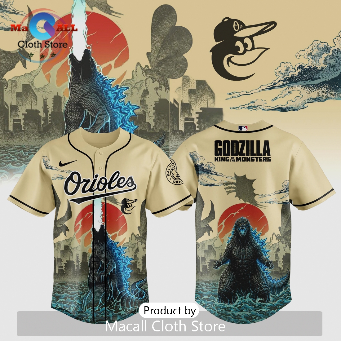 Godzilla Orioles King of The Monsters Limited Edition Baseball Jersey