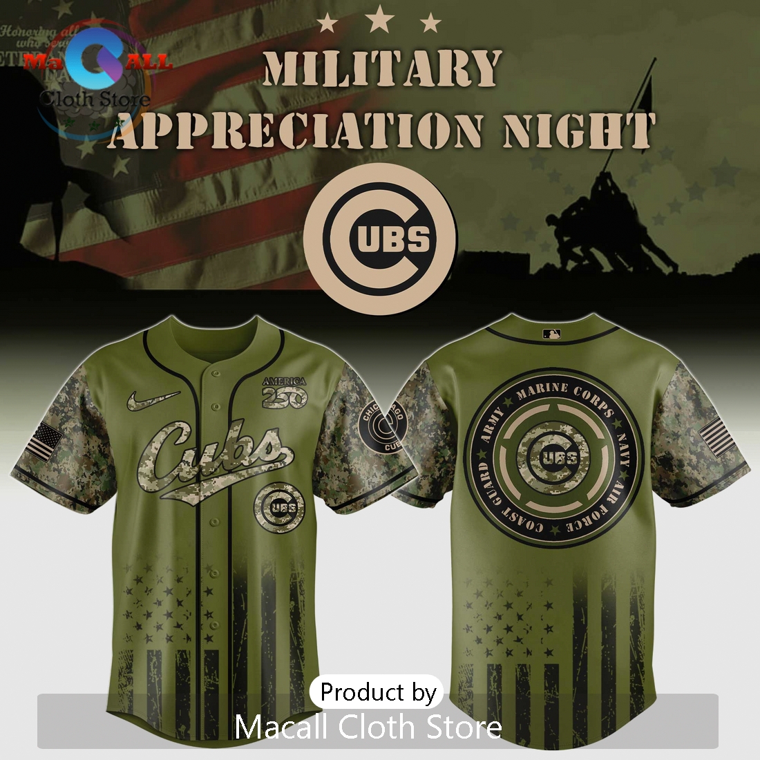 Chicago Cubs Military Appreciation 2026 Limited Edition Baseball Jersey