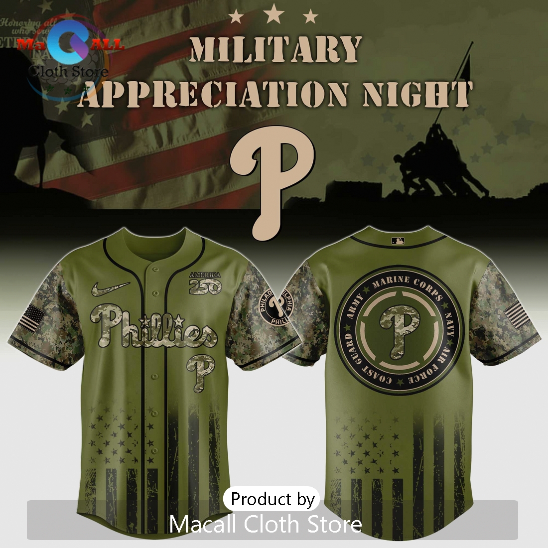Philadelphia Phillies Military Appreciation 2026 Limited Edition Jersey